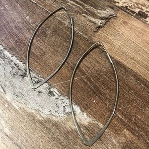 Silver Long Hoop
